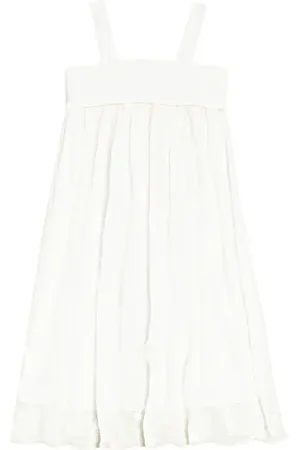 Chloé Chloé Kids Vestido de seda bordado