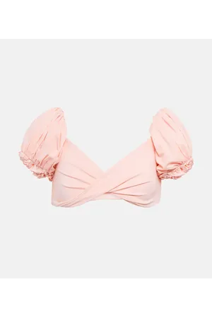 Giambattista Valli Top de bikini con mangas abullonadas