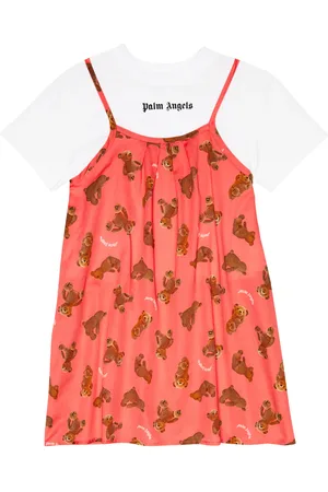 Palm Angels Vestido de algodón estampado