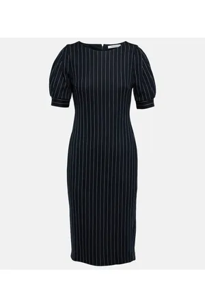 Max Mara Vestido midi Tunica de algodón a rayas