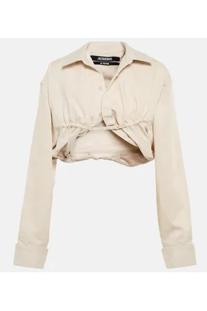 Jacquemus Top La Chemise Machou de algodón y lino