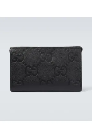 Gucci Pouch de piel con jumbo GG