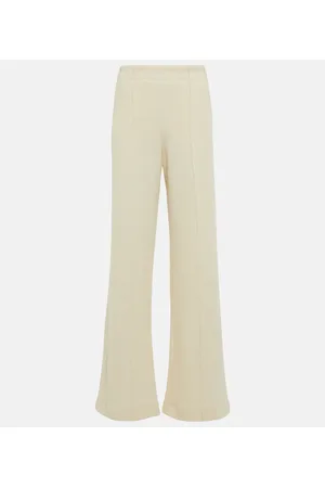 Chloé Chloé Pantalones anchos en lana de tiro alto