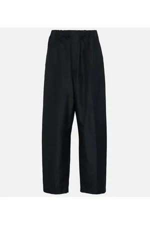 LEMAIRE Pantalones de seda tapered de tiro alto