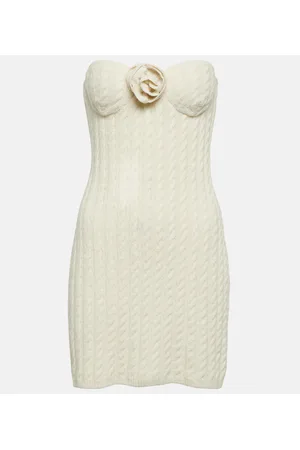 MAGDA BUTRYM Vestido corto sin tirantes con apliques