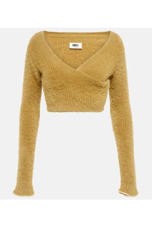 Maison Margiela Crop top de punto