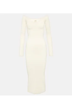 Khaite Vestido midi Pia sin hombros