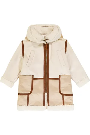Chloé Chloé Kids Abrigo con borrego sintético
