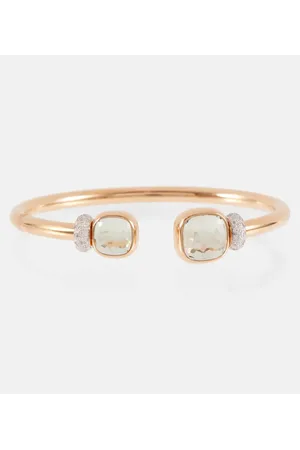 Pomellato Pulsera Nudo de oro rosa de 18 ct con prasiolita y diamantes