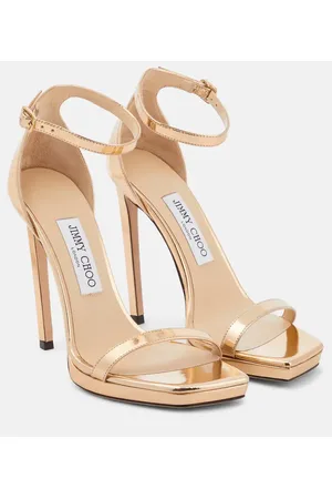 Jimmy Choo Sandalias Alva de piel metalizada