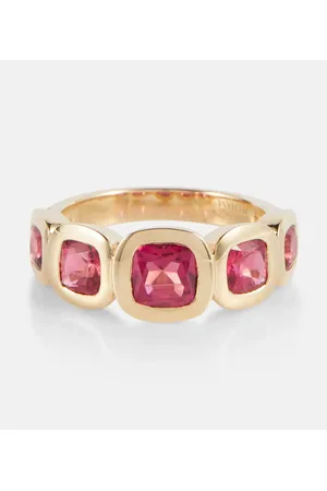 Robinson Pelham Anillo Marnie de oro de 14 ct con rubelitas
