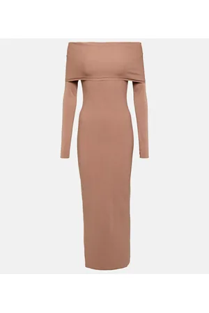 Alaïa Alaïa Vestido midi con hombros descubiertos