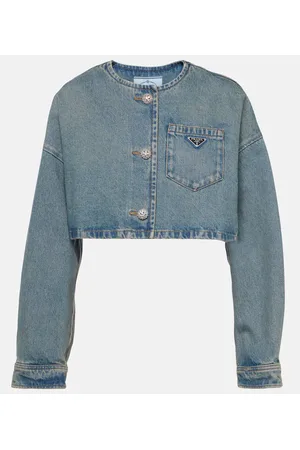 Prada Chaqueta cropped de denim