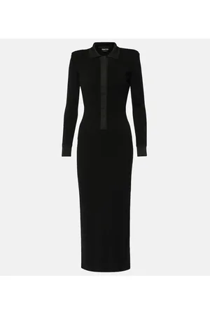 Tom Ford Vestido largo de mezcla de lana