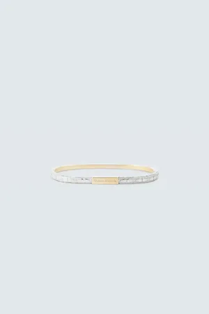 Maison Margiela Pulsera de dos tonos grabada