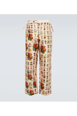 BODE Pantalones Tobacco Signet de seda