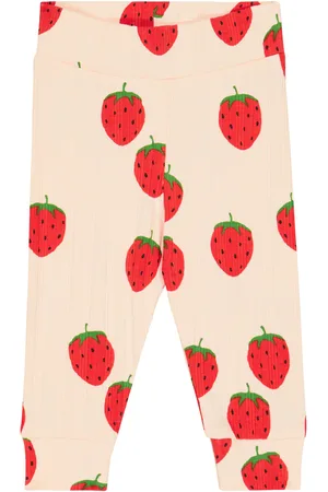 Mini Rodini Bebé - leggings Strawberries en mezcla de algodón