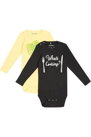 Mini Rodini Bebé - set de 2 bodies Gastronomic de jersey