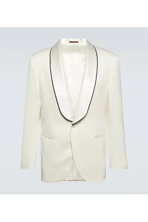 Brunello Cucinelli Chaqueta de esmoquin de sarga de seda