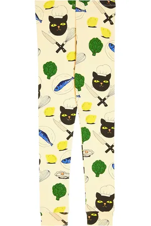 Mini Rodini Leggings Chef cat de algodón