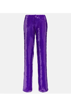 LAQUAN SMITH Pantalones anchos con lentejuelas