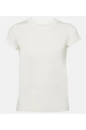 Rick Owens Camiseta cropped de jersey de algodón