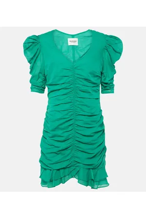 Marant Etoile Vestido corto Sireny de algodón drapeado
