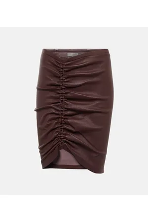 Stouls Minifalda Mouna de piel fruncida
