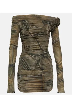 BLUMARINE Vestido corto con hombros descubiertos