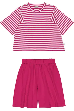 Il gufo Set de camiseta y shorts en mezcla de algodón