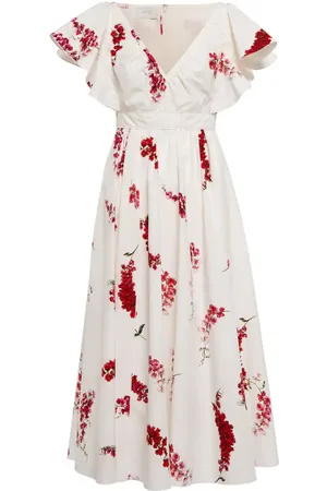 Giambattista Valli Vestido midi de algodón floral