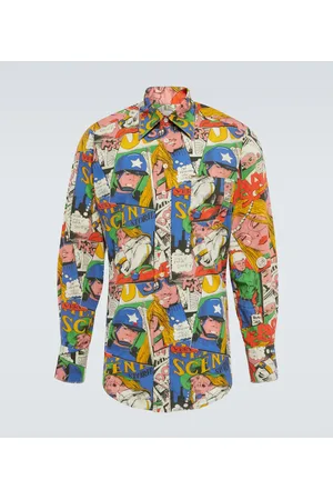 ERL Camisa slim de algodón estampado