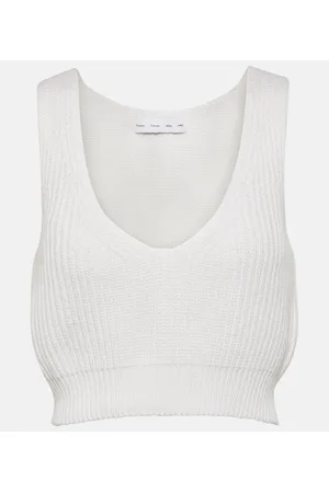Proenza Schouler Crop top White Label de algodón y cachemir
