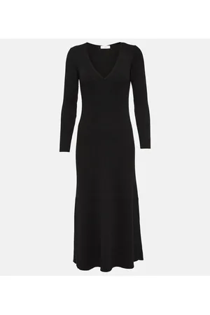 CO Vestido midi de punto acanalado
