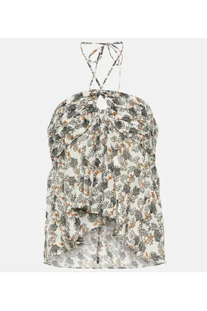 Marant Etoile Top Gabao de algodón estampado