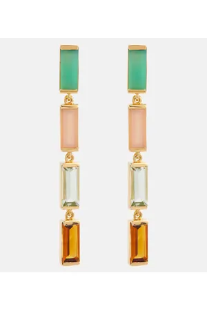 Aliita Pendientes Deco Maxi en oro de 9 ct con piedras