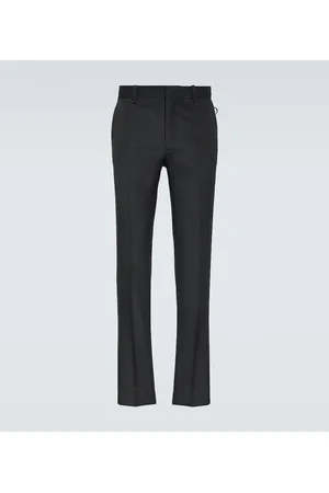 UNDERCOVER Pantalones slim de lana de tiro bajo