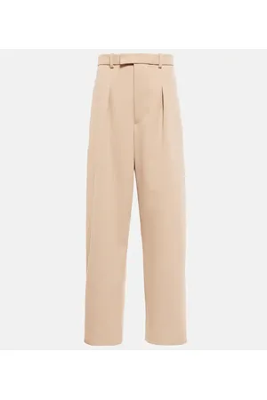 WARDROBE.NYC Pantalones rectos de lana de tiro alto