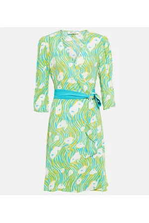 Diane von Furstenberg Vestido corto estampado con cinturón