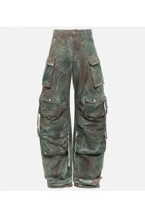 The Attico Pantalones cargo Fern en denim