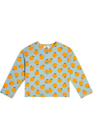 Jelly Mallow Cárdigan Orange en jacquard de algodón