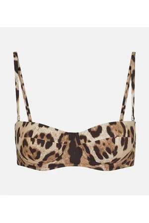 Dolce & Gabbana Top de bikini con print de leopardo