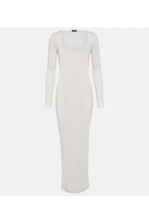 Tom Ford Vestido largo de cachemir y seda