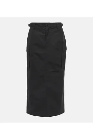 WARDROBE.NYC Falda midi cargo de algodón