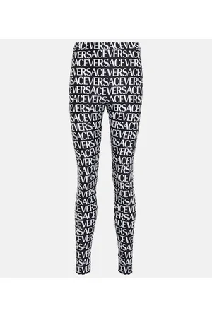 VERSACE Leggings con estampado de logo