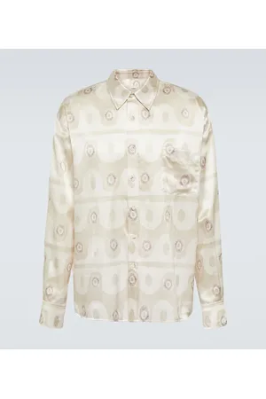 COMMAS Camisa de seda y algodón estampada