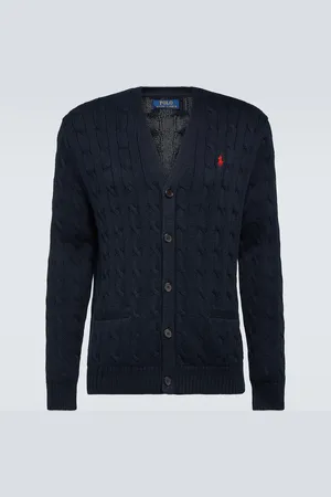 Ralph Lauren Cárdigan de algodón acanalado