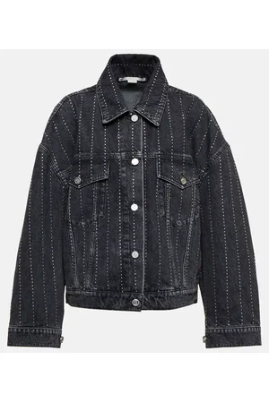 Stella McCartney Chaqueta de denim con cristales