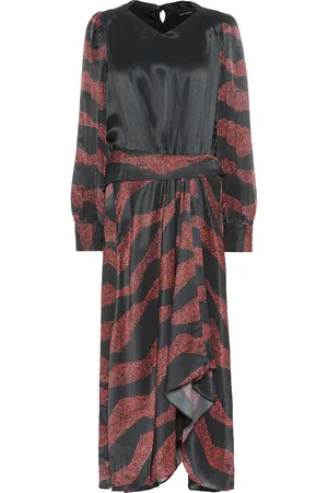 Isabel Marant Vestido midi Romina en mezcla de seda
