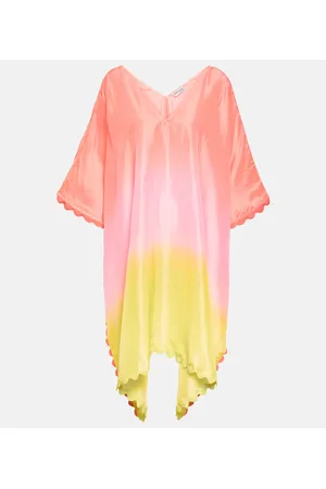 Juliet Dunn Poncho de seda estampado